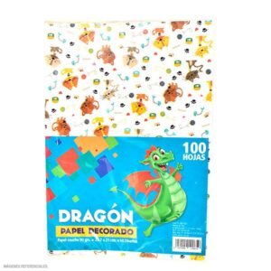Papel-Decor-A4-Couche-90gr-dragon-pqx100