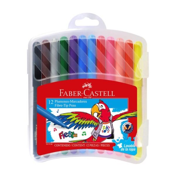 Plumon-Delgado-Faber-Castell-Fiesta-45-estuche-rigido x12und